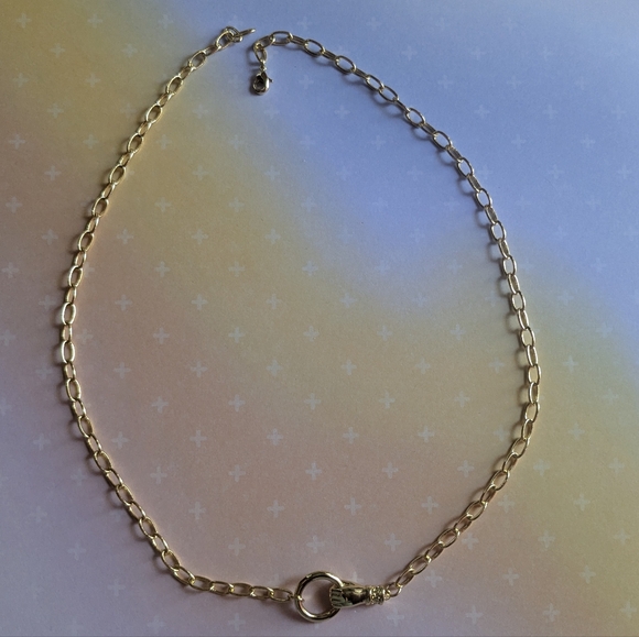 Figa Hand Holding Loop Necklace - Picture 6 of 9
